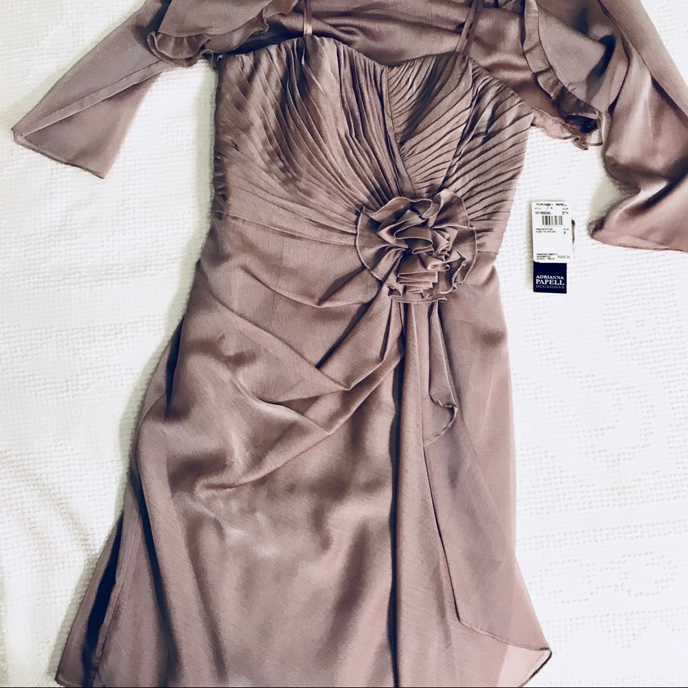 NWT Adrianna Papell Occasions Rosette Dress